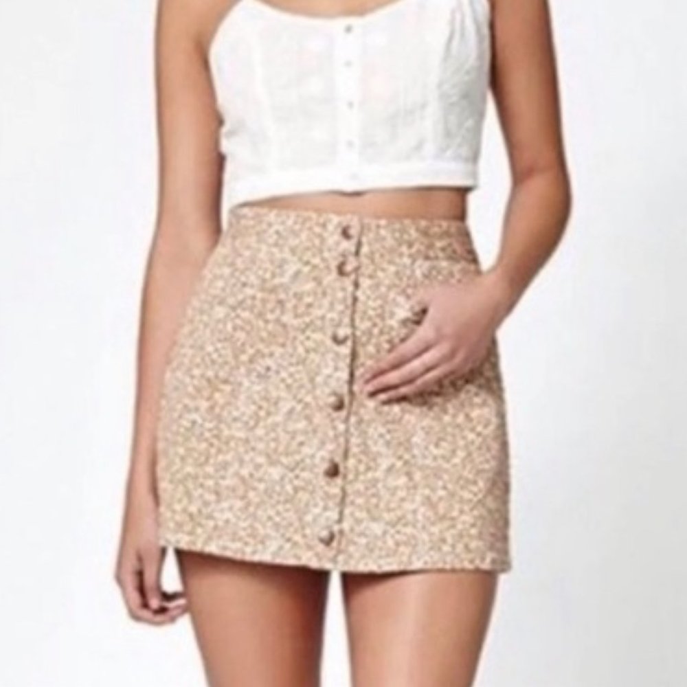 Kendall & Kylie Pac Sun Floral Denim Mini Skirt